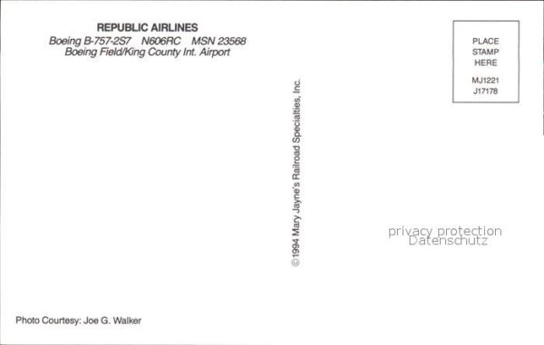 Flugzeuge Zivil Republic Airlines Boeing 757-2S7 N606RC – Bild 2