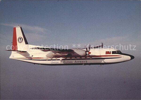 Flugzeuge Zivil Union of Burma Airways Fokker F-27 Mk20