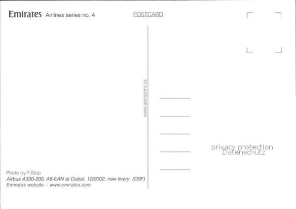 Flugzeuge Zivil Emirates Airlines Airbus A330-200 A6-EA – Bild 2