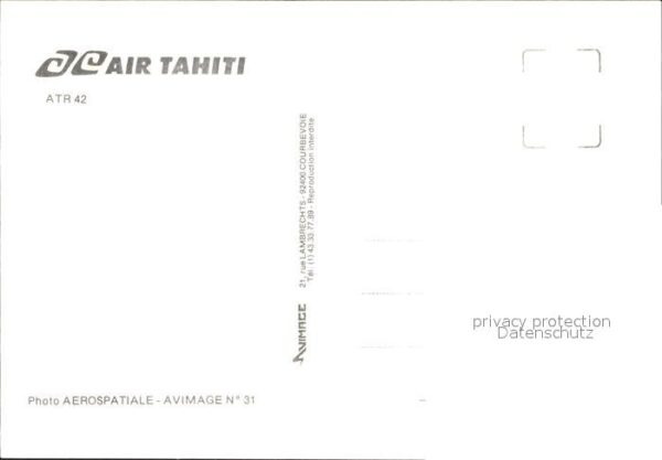 Flugzeuge Zivil Air Tahiti ATR-42 – Bild 2