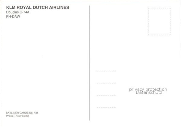 Flugzeuge Zivil KLM Royal Dutch Airlines Douglas C-74A – Bild 2