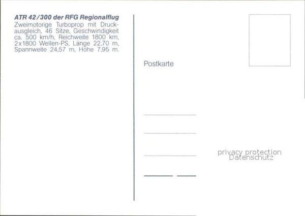 Flugzeuge Zivil RFG Regionalflug ATR-42/300 – Bild 2
