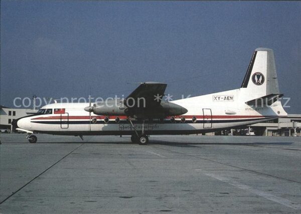 Flugzeuge Zivil Burma Airways XY-AEN  Fokker F-27-600 C