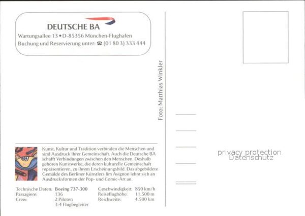 Flugzeuge Zivil Deutscha BA Boeing 737-300 – Bild 2
