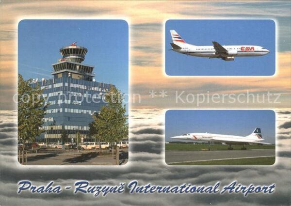 Flughafen Airport Aeroporto Praha-Ruzyne Flugzeuge CSA British Airw