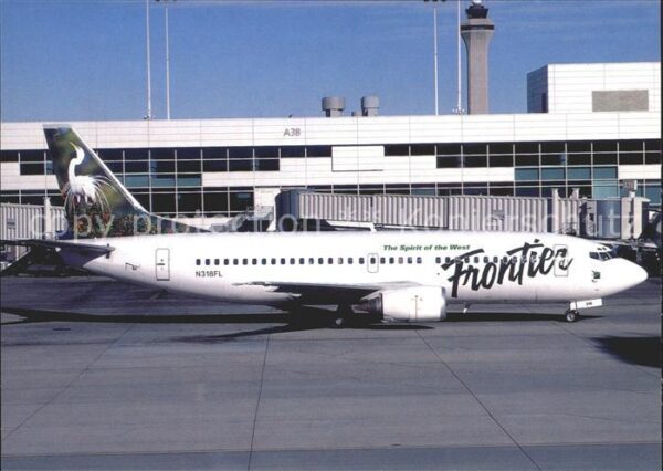 Flugzeuge Zivil Frontier Airlines White Heron-Tail Boei