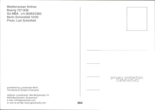Flugzeuge Zivil Mediterranean Airlines Boeing 737-3Q8 S – Bild 2