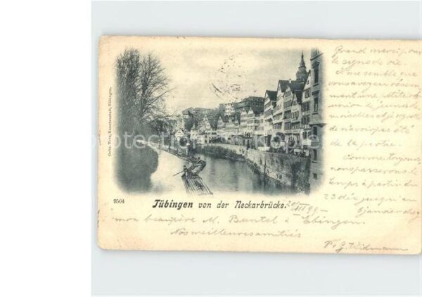 Tuebingen Blick von der Neckarbrücke