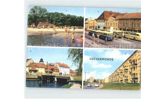 Ueckermuende Mecklenburg Vorpommern Haffbad Karl-Marx-Platz Hafen Neubauten