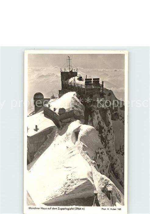 Foto Huber H. Nr. 163 Münchner Haus Zugspitzgipfel