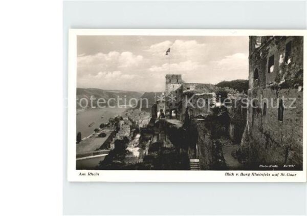 Foto Kratz Nr. 1157 St. Goar Blick von Burg Rheinfels