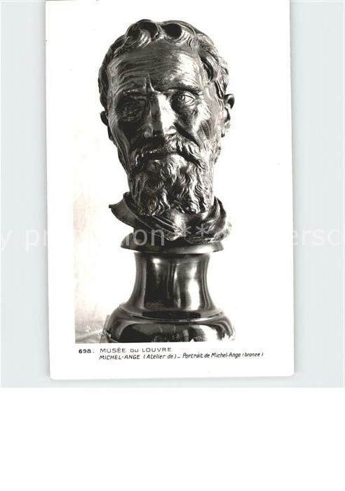 Michelangelo Musee du Louvre Portrait Bronze