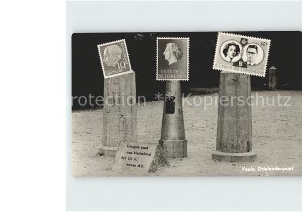 Grenze Douane Zoll Vaals Drielandenpunt Briefmarken