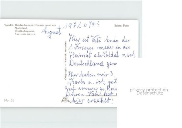 Grenze Douane Zoll Vaals Drielandenpunt Briefmarken – Bild 2