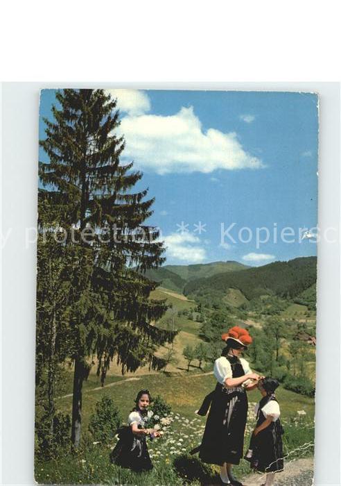 Trachten Schwarzwald Gutach Bollenhut - P O S T K A R T E -