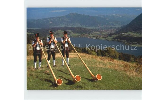 Alphorn Alphornbläser Pfarr-Alpe Alpsee Grünten
