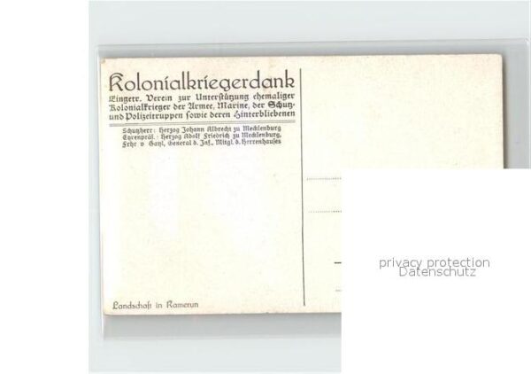 Kamerun Afrika Landschaft Kolonialkriegerdank Kuenstle – Bild 2