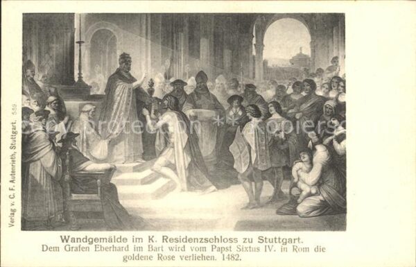 Stuttgart Wandgemälde K. Residenzschloss Grafen E