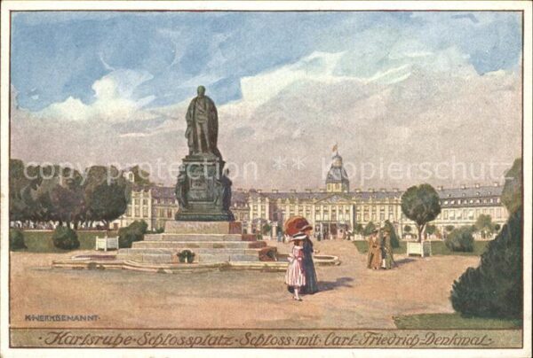 Karlsruhe Schlossplatz Schloss Carl-Friedrich-Den
