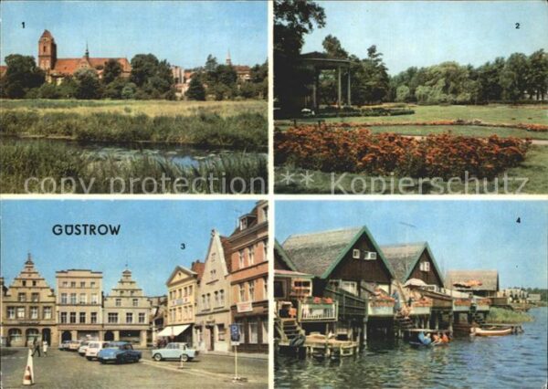 Guestrow Mecklenburg Vorpommern Schanze Rosengarten Markt Bootshäuser I