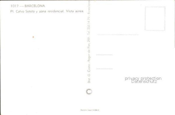 Barcelona Cataluna Pl. Calvo Sotelo Fliegeraufnahme – Bild 2