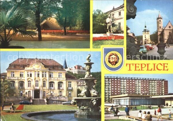 Teplice Lazenske Park Socha Kl. Gottwalda Zamec