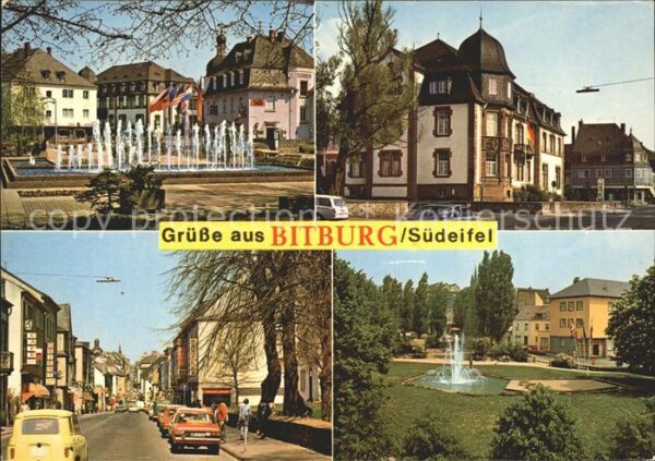 Bitburg Brunnen Strassenmotiv Gebäude