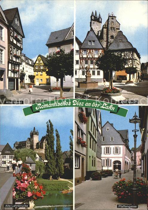 Diez Lahn Alter Markt alte Lahnbrücke Pfaffengass