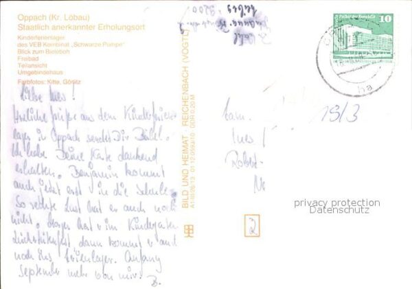 Oppach Kinderferienlager Kombinat Schwarze Pum – Bild 2