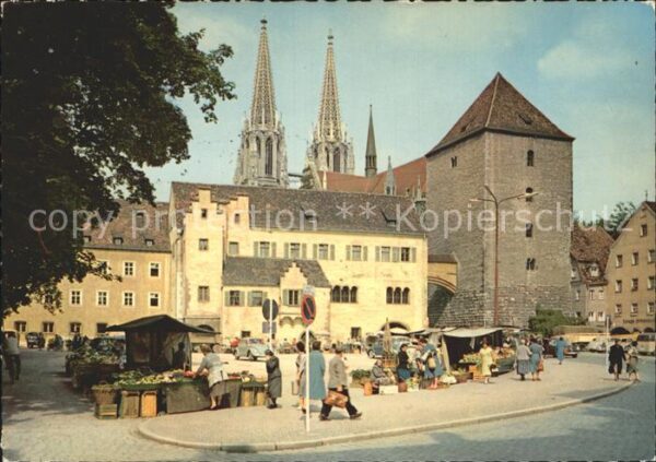 Regensburg Alter Kornmarkt Herzoghof Römerturm