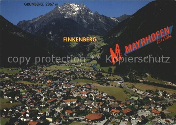 Mayrhofen Zillertal Finkenberg Grünberg Fliegeraufnahme