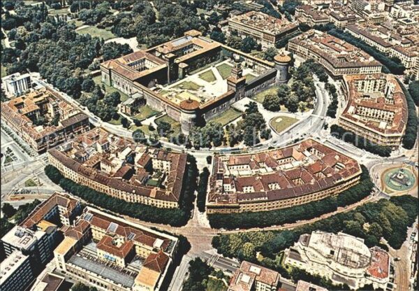 Milano Fliegeraufnahme Sforza Schloss