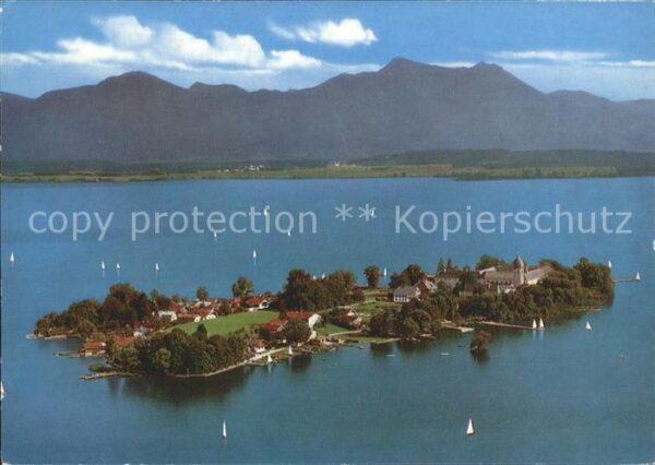 Fraueninsel Chiemsee Fliegeraufnahme Abtei Frauenwörth