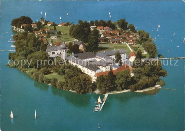 Fraueninsel Chiemsee Fliegeraufnahme Abtei Frauenwörth
