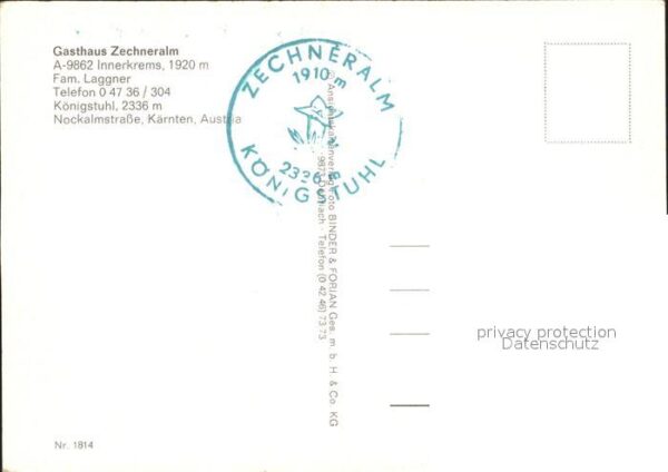 Innerkrems Krems Kaernten Gasthaus Zechneralm Königstuhl Nockalms – Bild 2