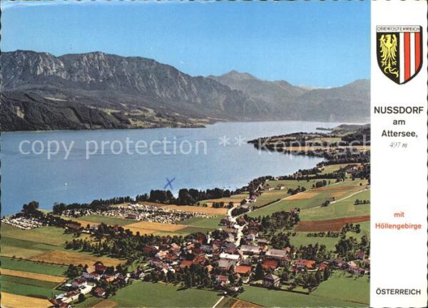 Nussdorf Attersee Fliegeraufnahme Höllengebirge