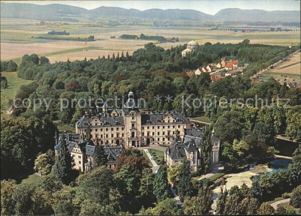 Bueckeburg Schloss Fliegeraufnahme Mausoleum Weser