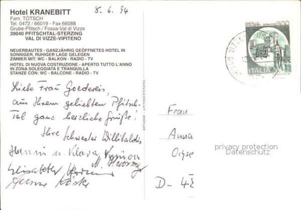 Pfitsch Hotel Kranebitt – Bild 2