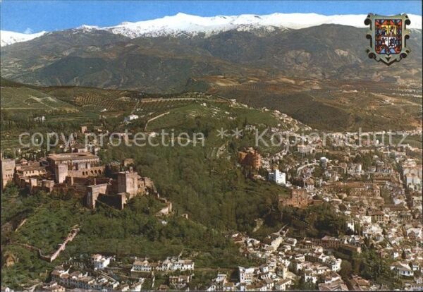 Granada Andalucia Fliegeraufnahme Alhambra Sierra Nevada