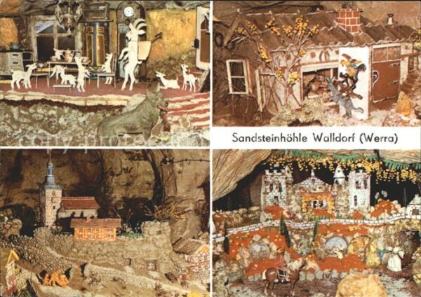 Walldorf Meiningen Sandstein- Märchen- Sagenhöhle Wolf sie
