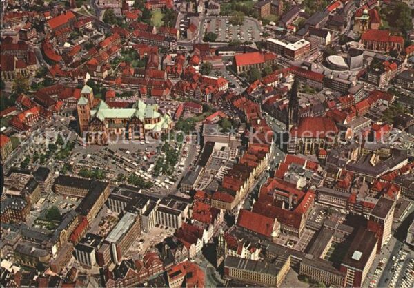 Muenster Westfalen Fliegeraufnahme Dom Lambertikirche Prin
