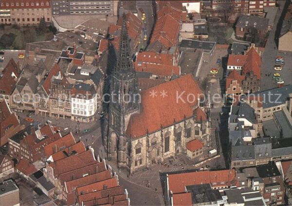Muenster Westfalen St. Lamberti Fliegeraufnahme