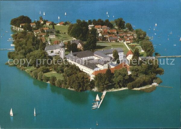 Fraueninsel Chiemsee Fliegeraufnahme Abtei Frauenwörth