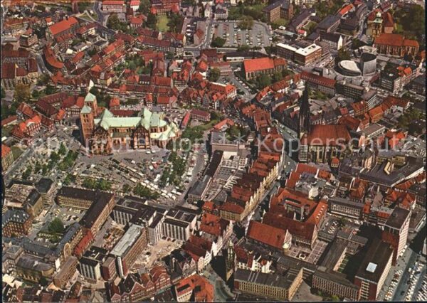Muenster Westfalen Fliegeraufnahme Dom Lambertikirche Prin
