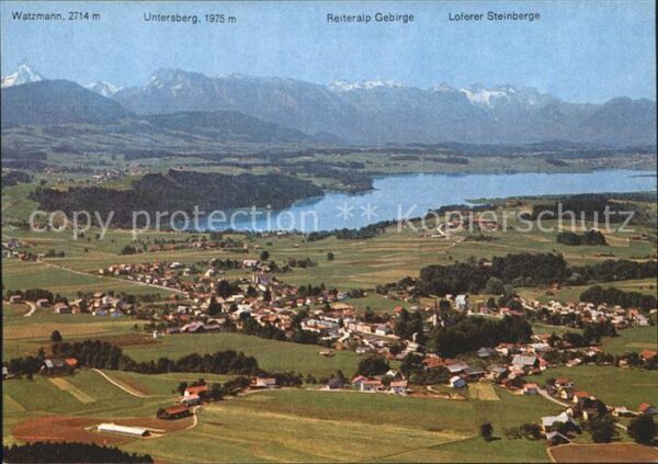 Wallersee Fliegeraufnahme Watzmann Untersberg Rei