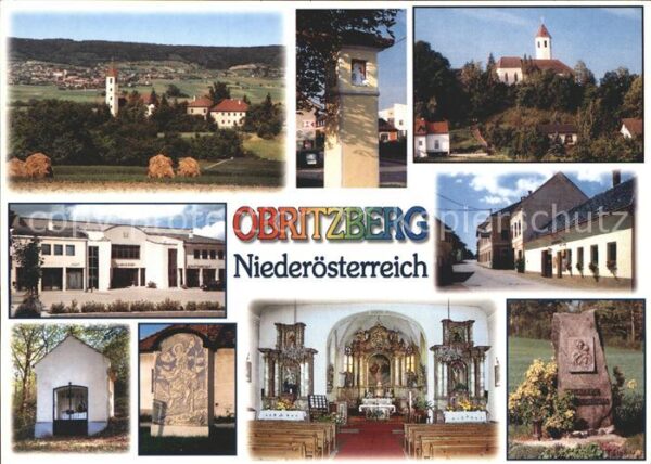 Obritzberg-Rust Pfarrkirche Obritzberg Marterl Strassen