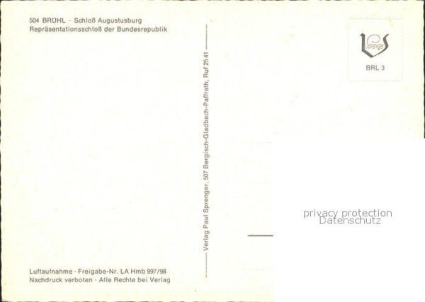 Bruehl Rheinland Fliegeraufnahme Schloss Augustusburg – Bild 2