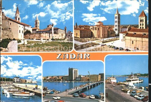 Zadar Zadra Zara Hafen Brücke Kirche