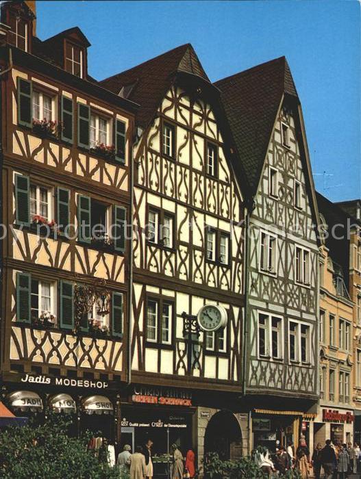 Trier Alte Fachwerkhäuser Hauptmarkt