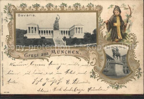 Muenchner Kindl München Vavaria Miximilians-Denkmal Lit